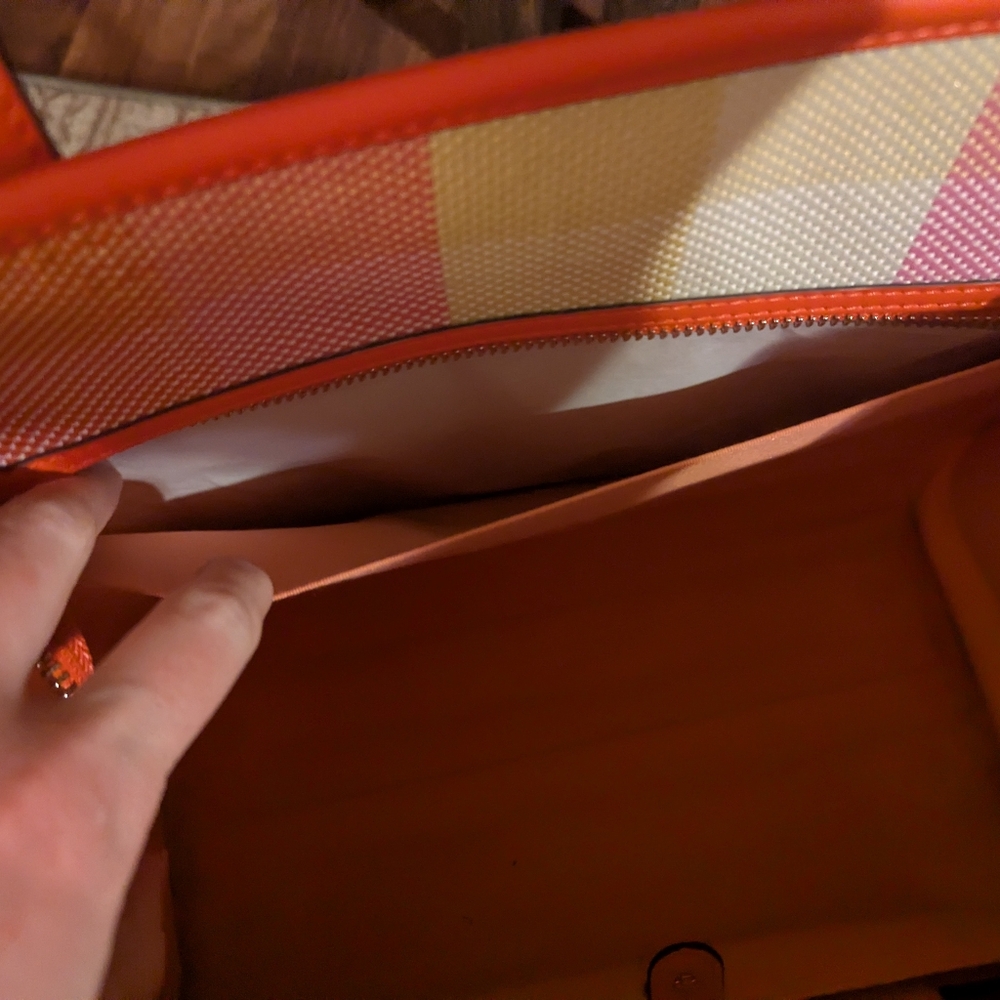 NWT Kate Spade pink plaid tote - Picture 6 of 8